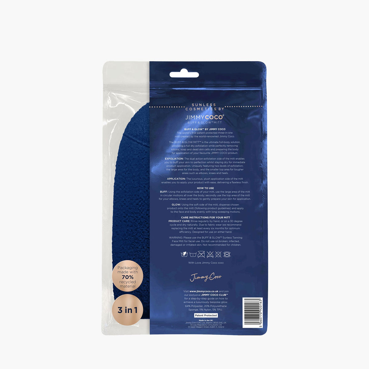 BUFF & GLOW MITT- Navy